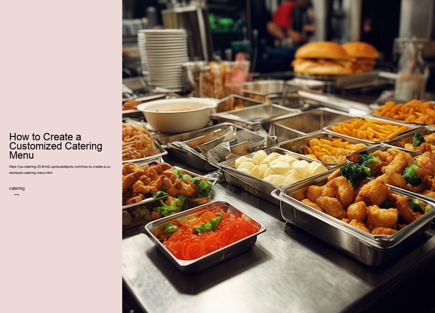 How to Create a Customized Catering Menu